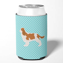 Load image into Gallery viewer, Cavalier King Charles Spaniel Checkerboard Blue Can or Bottle Hugger BB3749CC