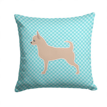 Load image into Gallery viewer, Chihuahua Checkerboard Blue Throw Pillow - 14x14 Decorative Pillow – Art for Your Home &amp; Patio BB3750PW1414