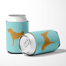 Load image into Gallery viewer, Shar Pei Checkerboard Blue Can or Bottle Hugger BB3752CC