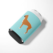 Load image into Gallery viewer, Boxer Checkerboard Blue Can or Bottle Hugger BB3753CC