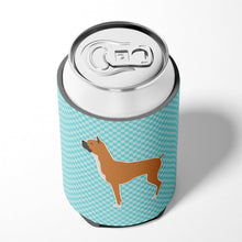 Load image into Gallery viewer, Boxer Checkerboard Blue Can or Bottle Hugger BB3753CC