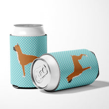 Load image into Gallery viewer, Boxer Checkerboard Blue Can or Bottle Hugger BB3753CC