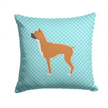 Load image into Gallery viewer, Boxer Checkerboard Blue Throw Pillow - 14x14 Decorative Pillow – Art for Your Home &amp; Patio BB3753PW1414