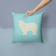 Load image into Gallery viewer, Komondor Checkerboard Blue Throw Pillow - 14x14 Decorative Pillow – Art for Your Home &amp; Patio BB3755PW1414
