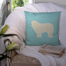 Load image into Gallery viewer, Komondor Checkerboard Blue Throw Pillow - 14x14 Decorative Pillow – Art for Your Home &amp; Patio BB3755PW1414