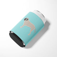Load image into Gallery viewer, English Mastiff Checkerboard Blue Can or Bottle Hugger BB3756CC