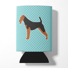Load image into Gallery viewer, Airedale Terrier Checkerboard Blue Can or Bottle Hugger BB3757CC