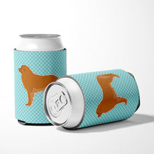 Load image into Gallery viewer, Leonberger Checkerboard Blue Can or Bottle Hugger BB3758CC