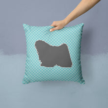Load image into Gallery viewer, Puli Checkerboard Blue Throw Pillow - 14x14 Decorative Pillow – Art for Your Home &amp; Patio BB3763PW1414