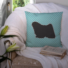 Load image into Gallery viewer, Puli Checkerboard Blue Throw Pillow - 14x14 Decorative Pillow – Art for Your Home &amp; Patio BB3763PW1414