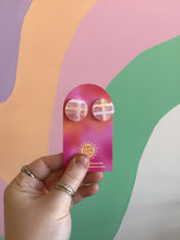Load image into Gallery viewer, Groovy Gingham Clip-On Earrings
