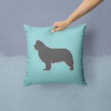Load image into Gallery viewer, Newfoundland Checkerboard Blue Throw Pillow - 14x14 Decorative Pillow – Art for Your Home &amp; Patio BB3764PW1414