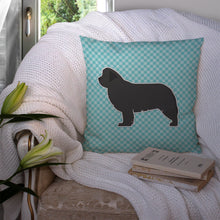 Load image into Gallery viewer, Newfoundland Checkerboard Blue Throw Pillow - 14x14 Decorative Pillow – Art for Your Home &amp; Patio BB3764PW1414