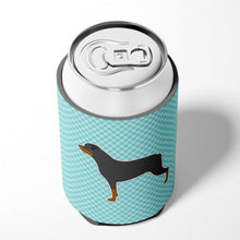 Load image into Gallery viewer, Rottweiler Checkerboard Blue Can or Bottle Hugger BB3766CC