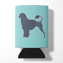 Load image into Gallery viewer, Portuguese Water Dog Checkerboard Blue Can or Bottle Hugger BB3768CC