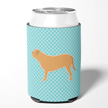Load image into Gallery viewer, Dogue de Bordeaux Checkerboard Blue Can or Bottle Hugger BB3770CC