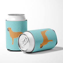Load image into Gallery viewer, Bullmastiff Checkerboard Blue Can or Bottle Hugger BB3771CC