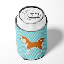 Load image into Gallery viewer, Akita Checkerboard Blue Can or Bottle Hugger BB3772CC