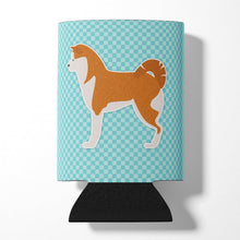 Load image into Gallery viewer, Akita Checkerboard Blue Can or Bottle Hugger BB3772CC