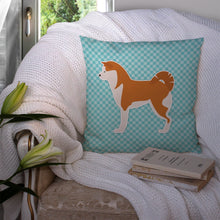 Load image into Gallery viewer, Akita Checkerboard Blue Throw Pillow - 14x14 Decorative Pillow – Art for Your Home &amp; Patio BB3772PW1414