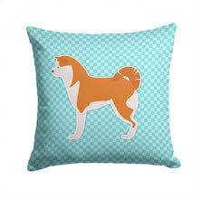Load image into Gallery viewer, Akita Checkerboard Blue Throw Pillow - 14x14 Decorative Pillow – Art for Your Home &amp; Patio BB3772PW1414