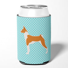 Load image into Gallery viewer, Basenji Checkerboard Blue Can or Bottle Hugger BB3774CC