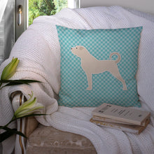 Load image into Gallery viewer, Anatolian Shepherd Checkerboard Blue Throw Pillow - 14x14 Decorative Pillow – Art for Your Home &amp; Patio BB3777PW1414