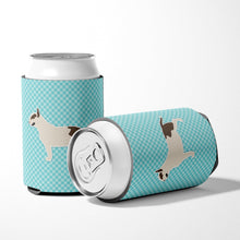 Load image into Gallery viewer, Bull Terrier Checkerboard Blue Can or Bottle Hugger BB3778CC