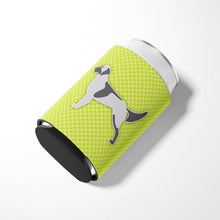 Load image into Gallery viewer, English Setter Checkerboard Green Can or Bottle Hugger BB3781CC
