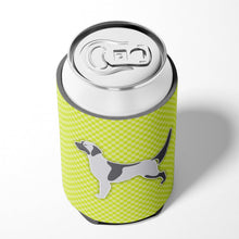 Load image into Gallery viewer, English Setter Checkerboard Green Can or Bottle Hugger BB3781CC