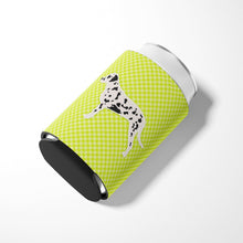 Load image into Gallery viewer, Dalmatian Checkerboard Green Can or Bottle Hugger BB3783CC