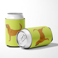 Load image into Gallery viewer, Bloodhound Checkerboard Green Can or Bottle Hugger BB3784CC