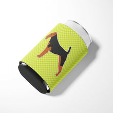 Load image into Gallery viewer, Welsh Terrier Checkerboard Green Can or Bottle Hugger BB3785CC