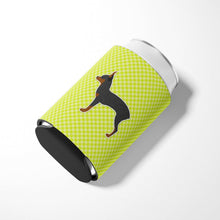 Load image into Gallery viewer, Toy Fox Terrier Checkerboard Green Can or Bottle Hugger BB3787CC