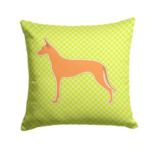 Load image into Gallery viewer, Pharaoh Hound Checkerboard Green Throw Pillow - 14x14 Decorative Pillow – Art for Your Home &amp; Patio BB3788PW1414