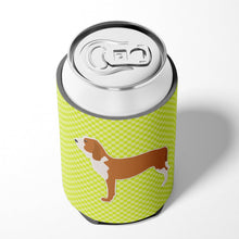 Load image into Gallery viewer, Spanish Hound Checkerboard Green Can or Bottle Hugger BB3791CC