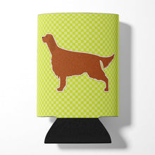 Load image into Gallery viewer, Irish Setter Checkerboard Green Can or Bottle Hugger BB3793CC
