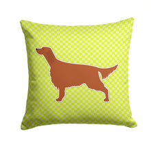 Load image into Gallery viewer, Irish Setter Checkerboard Green Throw Pillow - 14x14 Decorative Pillow – Art for Your Home &amp; Patio BB3793PW1414