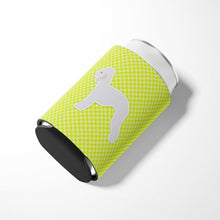 Load image into Gallery viewer, Bedlington Terrier Checkerboard Green Can or Bottle Hugger BB3794CC