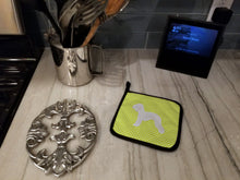 Load image into Gallery viewer, Bedlington Terrier Checkerboard Green Pot Holders - Set of 2 - Heat-Resistant Kitchen Essentials BB3794PTHD