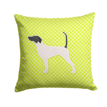 Load image into Gallery viewer, English Pointer Checkerboard Green Throw Pillow - 14x14 Decorative Pillow – Art for Your Home &amp; Patio BB3795PW1414