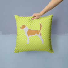 Load image into Gallery viewer, American Foxhound Checkerboard Green Throw Pillow - 14x14 Decorative Pillow – Art for Your Home &amp; Patio BB3798PW1414