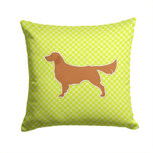 Load image into Gallery viewer, Golden Retriever Checkerboard Green Throw Pillow - 14x14 Decorative Pillow – Art for Your Home &amp; Patio BB3804PW1414