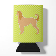 Load image into Gallery viewer, Afghan Hound Checkerboard Green Can or Bottle Hugger BB3806CC