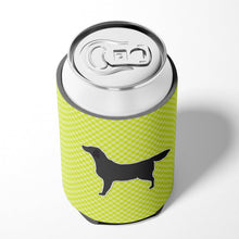 Load image into Gallery viewer, Black Labrador Retriever Checkerboard Green Can or Bottle Hugger BB3808CC