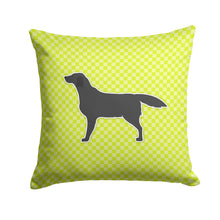 Load image into Gallery viewer, Black Labrador Retriever Checkerboard Green Throw Pillow - 14x14 Decorative Pillow – Art for Your Home &amp; Patio BB3808PW1414