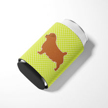 Load image into Gallery viewer, Norfolk Terrier Checkerboard Green Can or Bottle Hugger BB3809CC