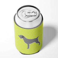 Load image into Gallery viewer, German Wirehaired Pointer Checkerboard Green Can or Bottle Hugger BB3811CC