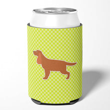 Load image into Gallery viewer, English Cocker Spaniel Checkerboard Green Can or Bottle Hugger BB3812CC