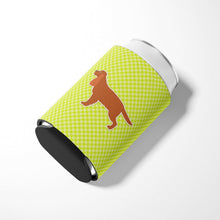 Load image into Gallery viewer, English Cocker Spaniel Checkerboard Green Can or Bottle Hugger BB3812CC